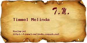 Timmel Melinda névjegykártya